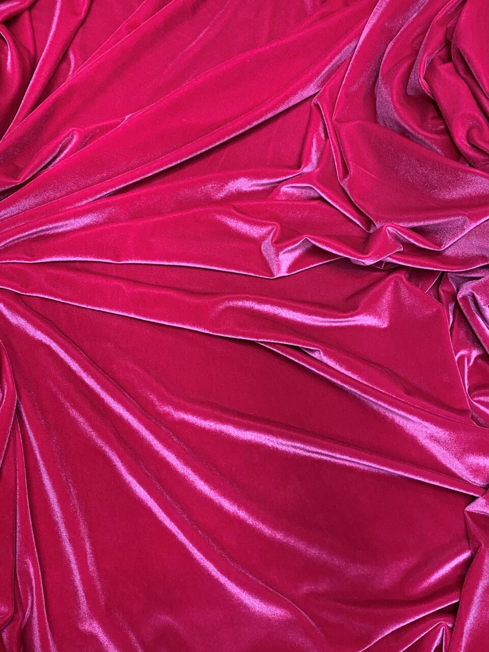 1 Yard Radiant Hot Pink Plush Stretch Velvet Textile for Apparel, Costumes, Crafts, and Home Décor 58/60 Inch Width